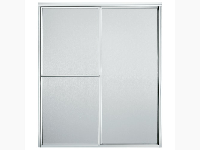 Deluxe Framed Sliding Shower Door 70 H X 54 3 8 59 3 8 W With 1 8 Thick Rain Glass 5976 59s Sterling